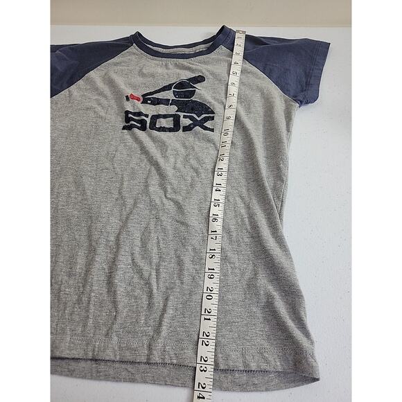 Red Jacket Gray Chicago White Sox MLB Baseball Raglan Sleeve Top Junior's Large - Picture 5 of 8